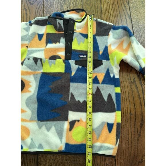 Patagonia Kid's Lightweight Synchilla Snap-T Frontera Endless Blue XL 14 NWT - Picture 5 of 6